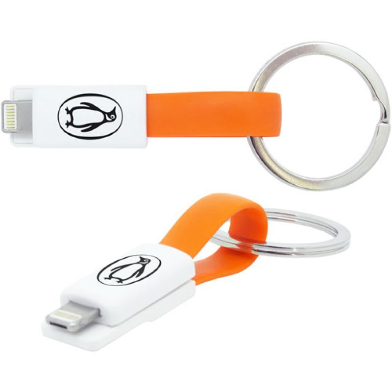 Mini Magnet Charger Keychains | With Branded Charging Cable With Keyring For