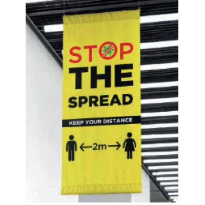 Image of Stop The Spread Hanging Banner
