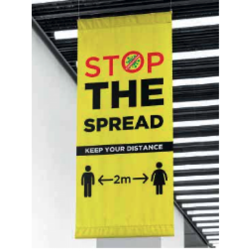Image of Stop The Spread Hanging Banner
