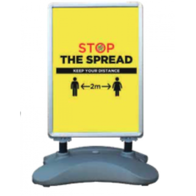 Image of Stop The Spread - Pavement Sign Poster