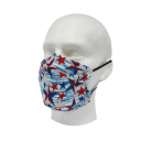 Image of 2 ply pleated polyester mask. Printed with your Logo