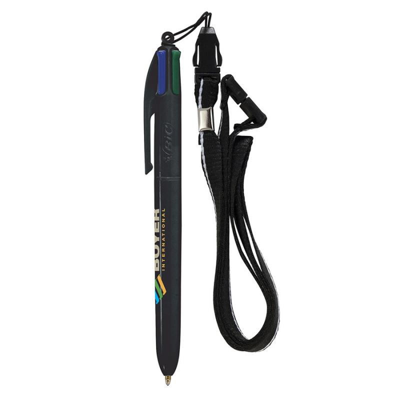 Image of 4 Colours Ballpen with Lanyard