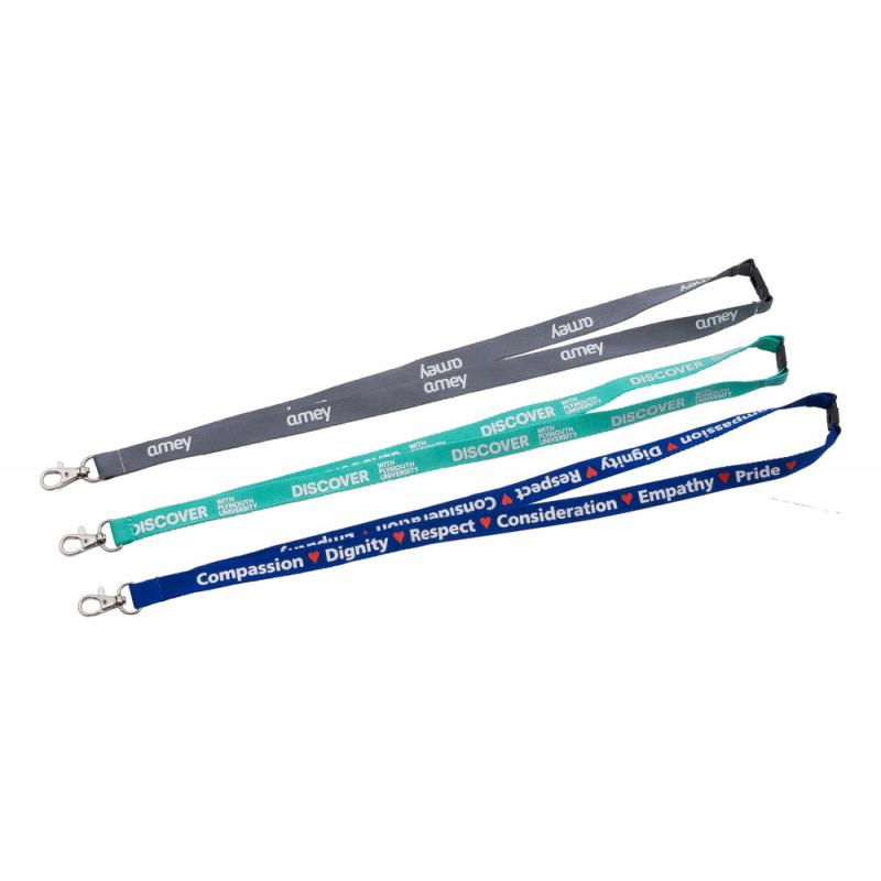 Image of Custom Flat Polyester Lanyard - Silkscreen Printed 