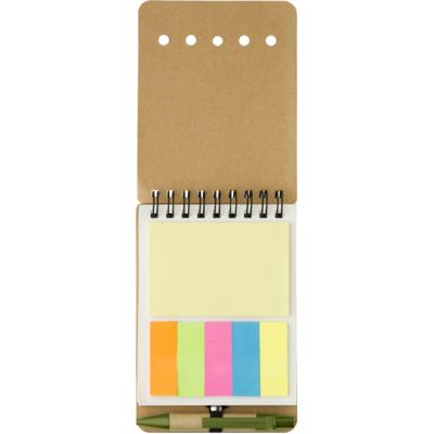 Image of Custom Wire bound notebook with sticky notes