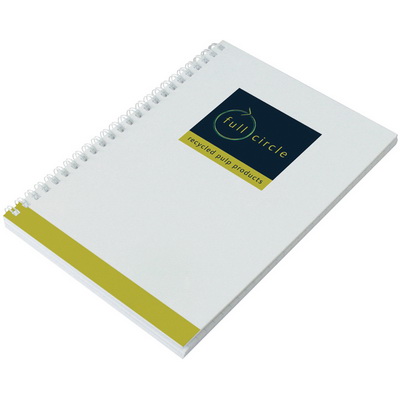 Image of Recycled Enviro-Smart White Cover Notepad A5