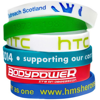 Image of Custom De-bossed Silicon Wristband