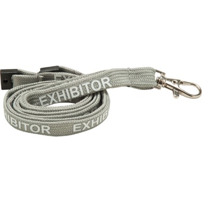Image of Custom Tubular Lanyard with EXHIBITOR printed - 10mm