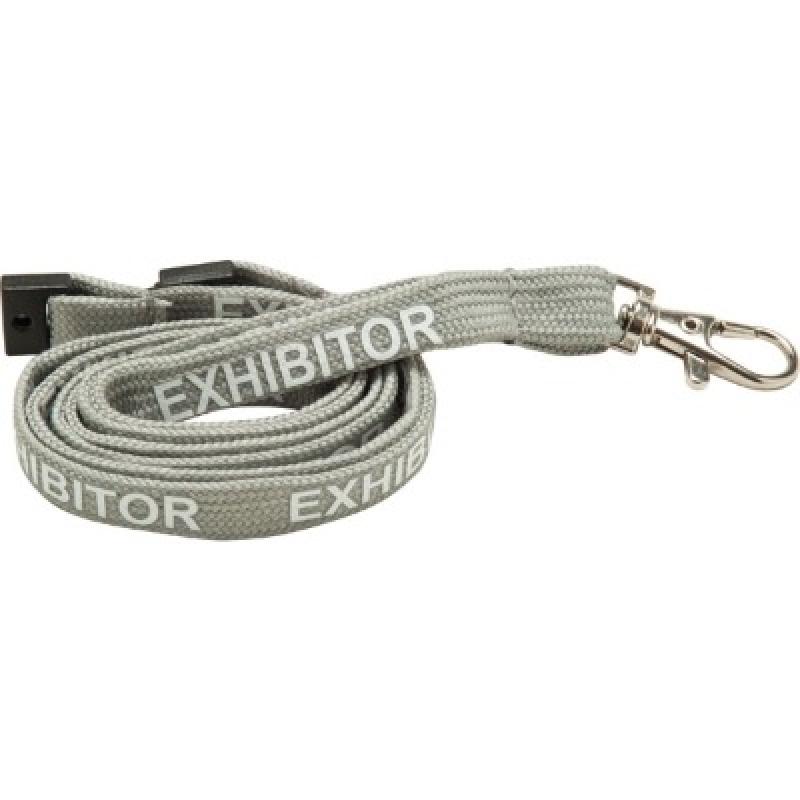 Image of Custom Tubular Lanyard with EXHIBITOR printed - 10mm