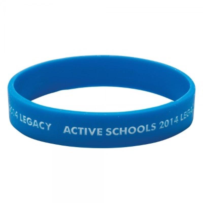 Image of Low Cost Silicone Wristband - Adult: Recessed & Infilled Design