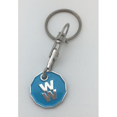 Image of New Shape Trolley Coin Keyring